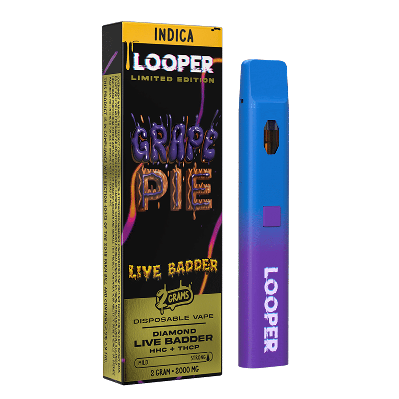 Looper Live Badder Grape Pie HHC + THCP Disposable (2grams)