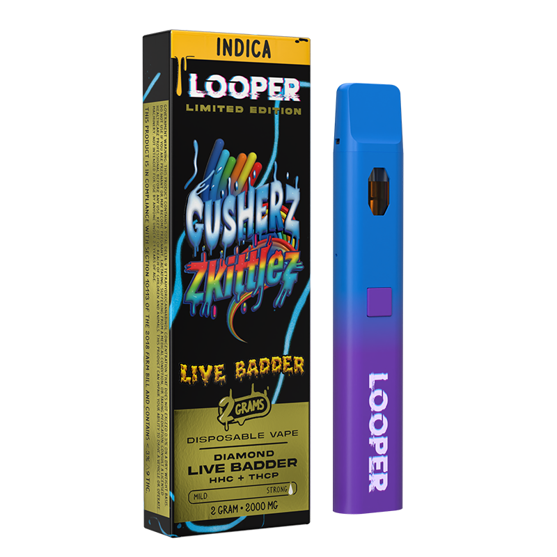 Looper Live Badder Gusherz x Zkittlez HHC + THCP Disposable (2grams)