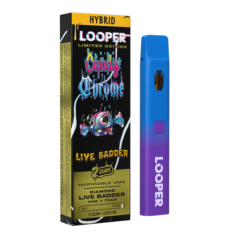 Looper Live Badder Candy Chrome HHC + THCP Disposable (2grams)