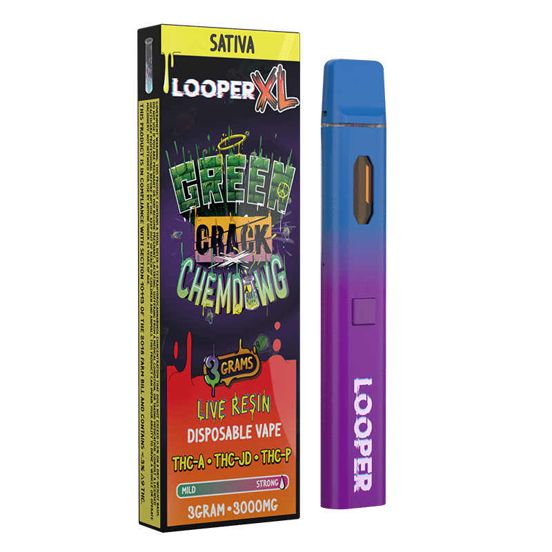 Looper XL Series Green Crack THC-A + THC-JD +THC-P Disposable (3grams)