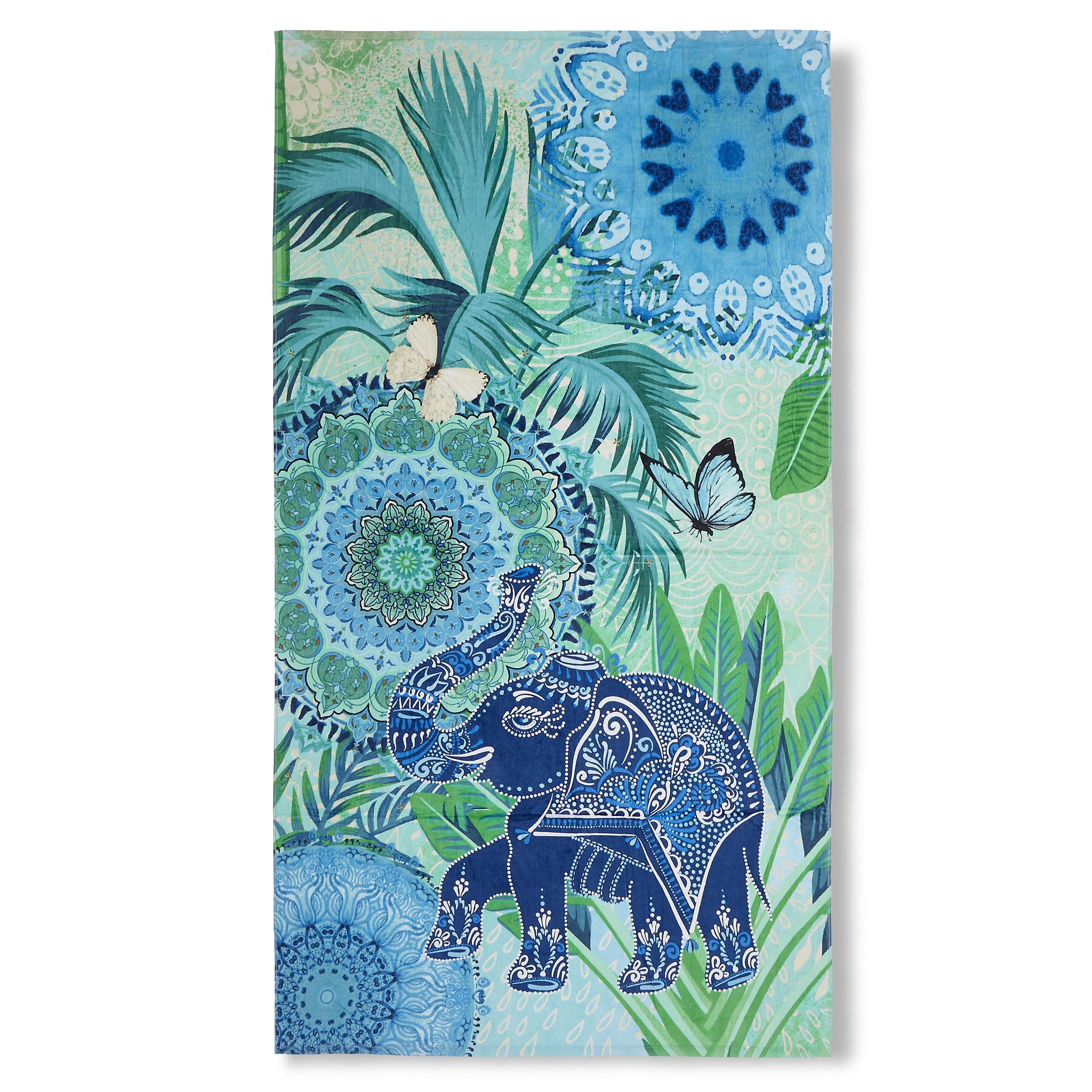 Strandlaken 100x180 velours nr.6795 blauw