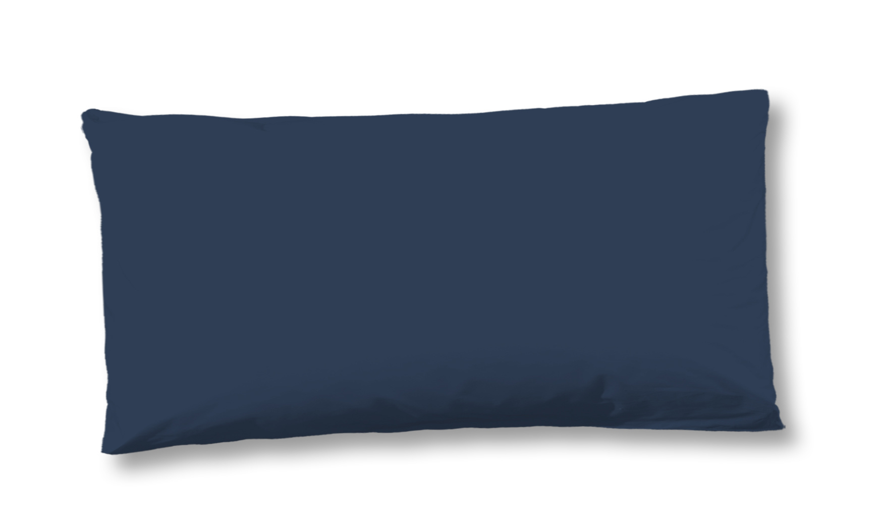 Kussenhoes katoen satijn 1-40x80 d.blauw