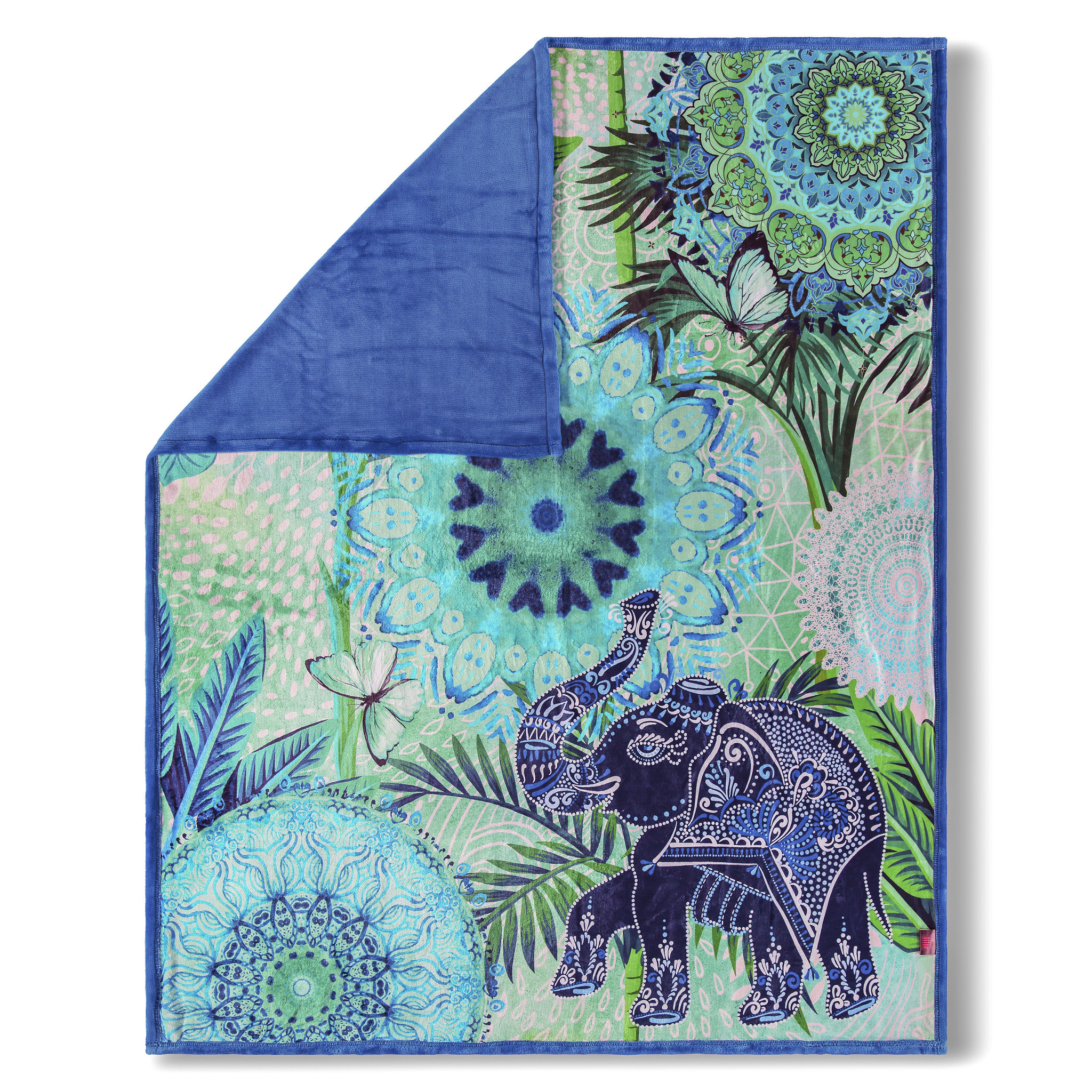 Plaid 130x160 polyester nr.6795 blauw