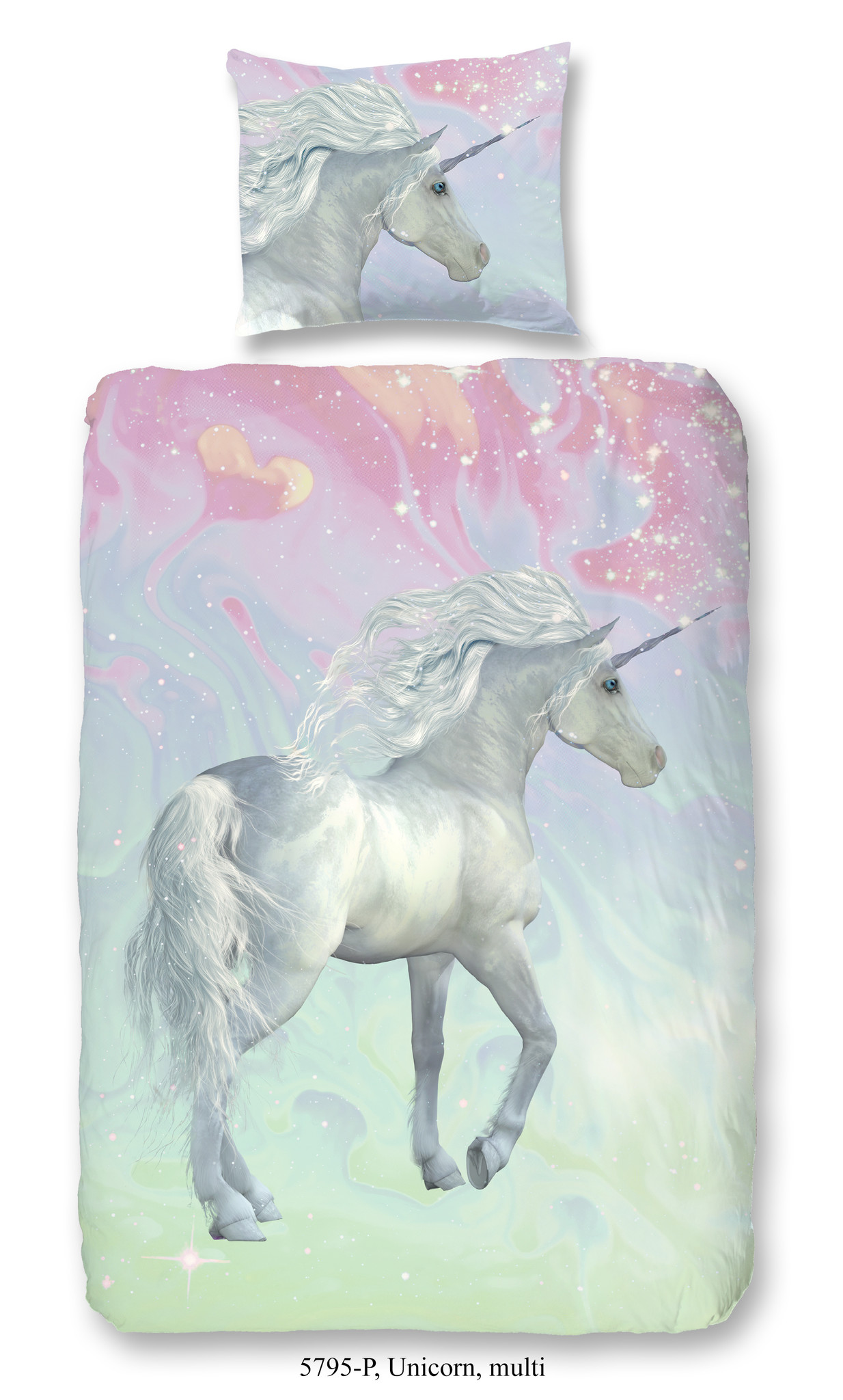 Kinderdekbedovertrek Unircorn 140x220 kids nr.5795 multi