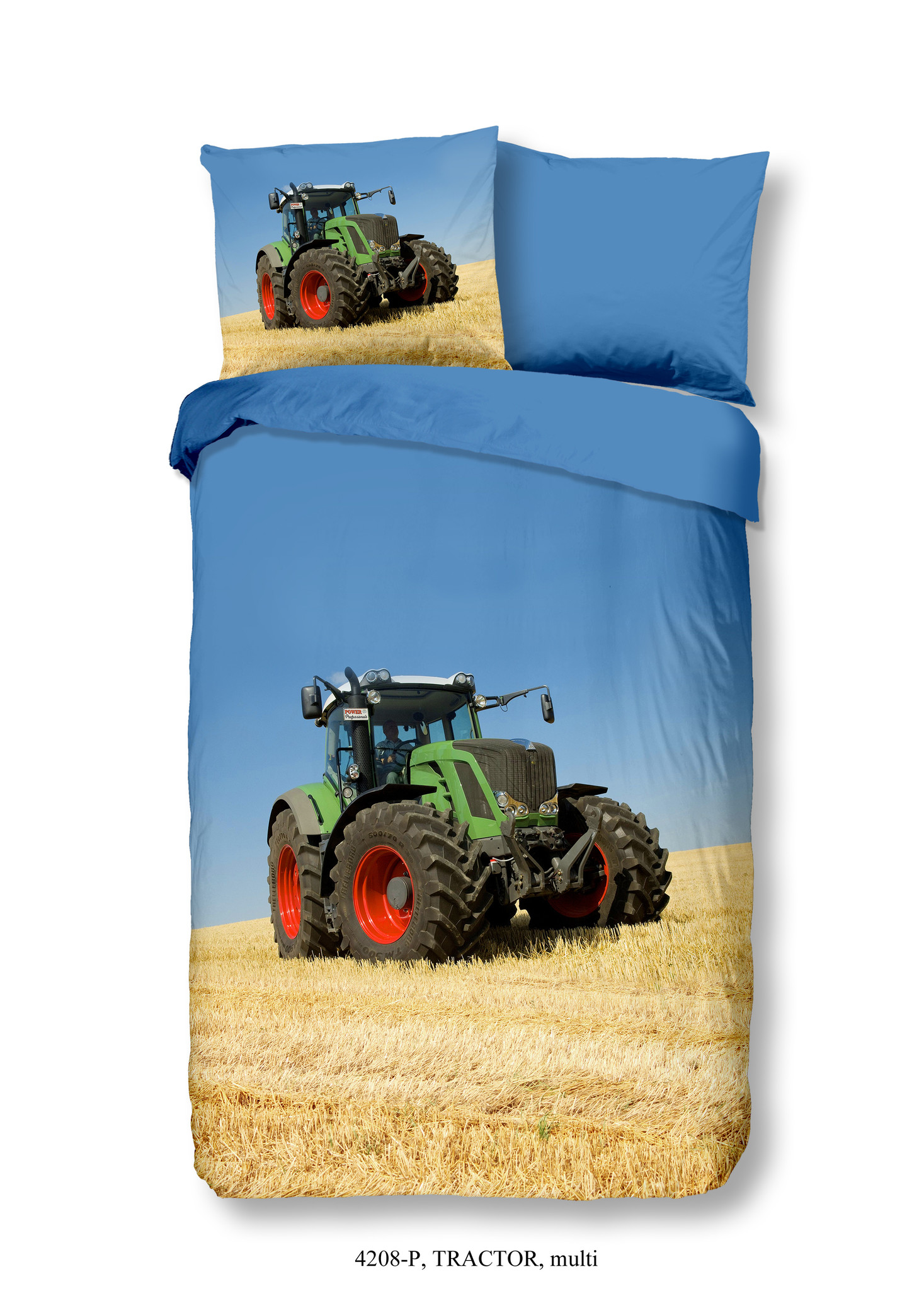 Kinderdekbedovertrek Tractor 140x220 kids nr.4208 multi
