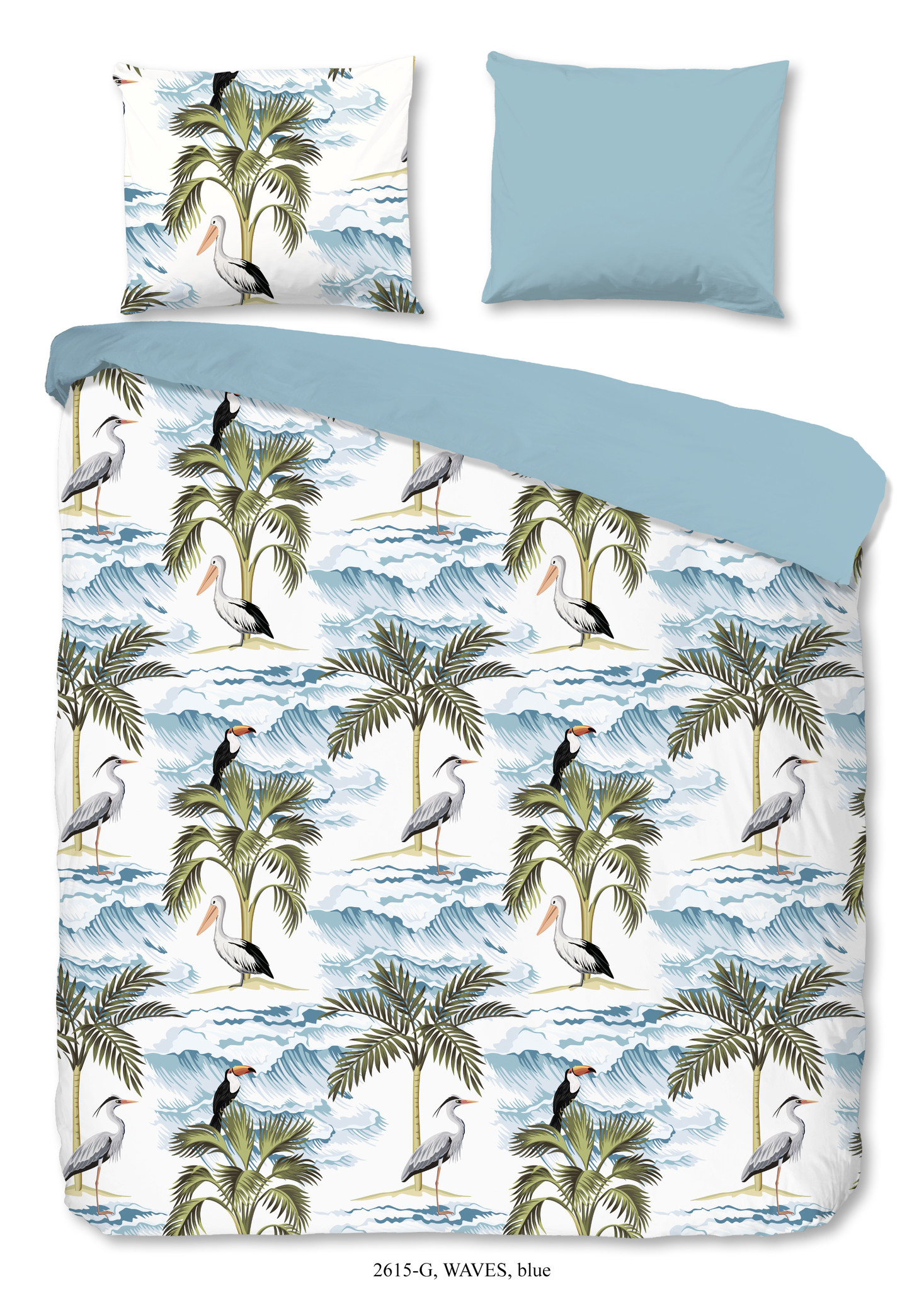 Dekbedovertrek Lits jumeaux 240x220 nr.2615 blauw