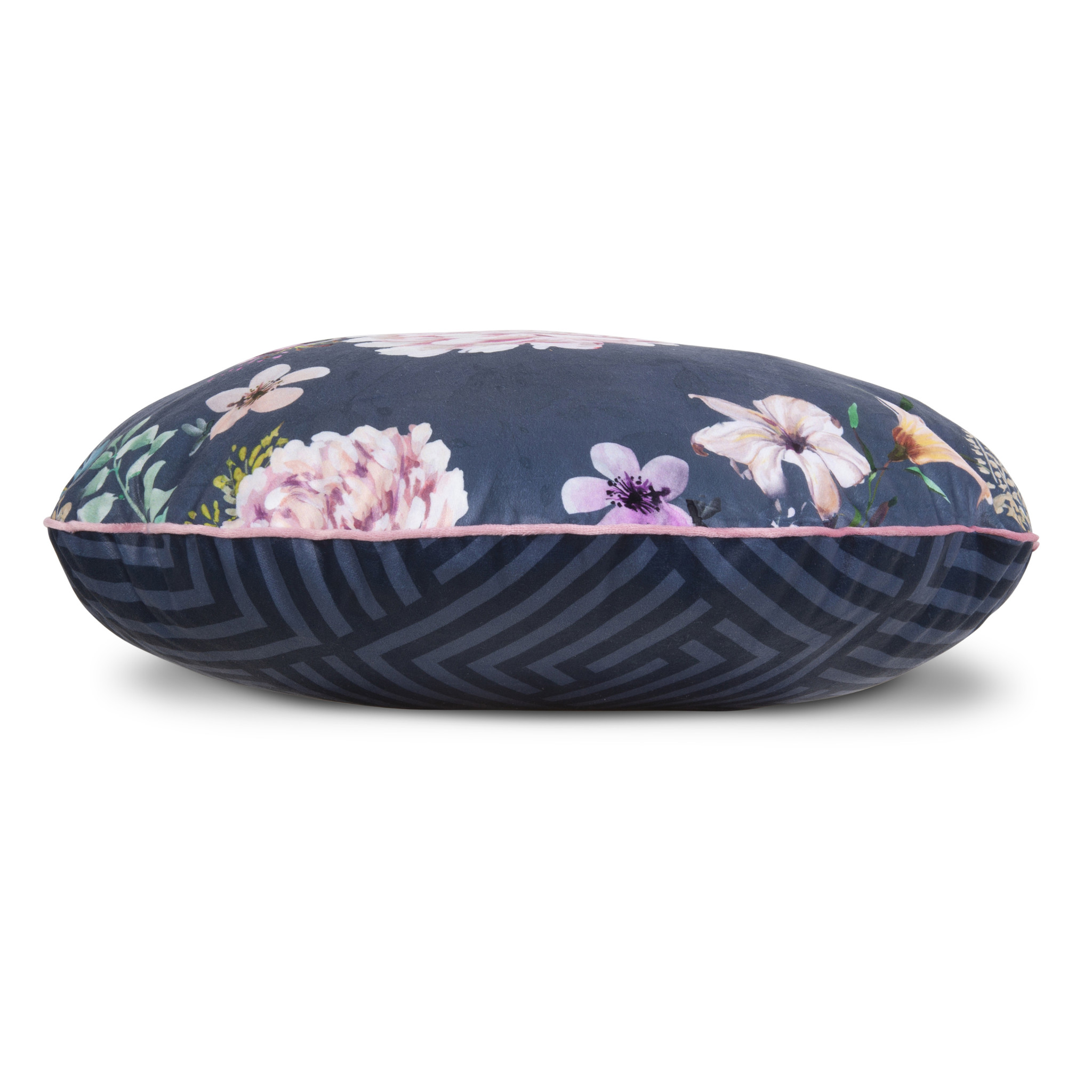 Rond sierkussen 55cm diameter polyester nr.20017 antraciet