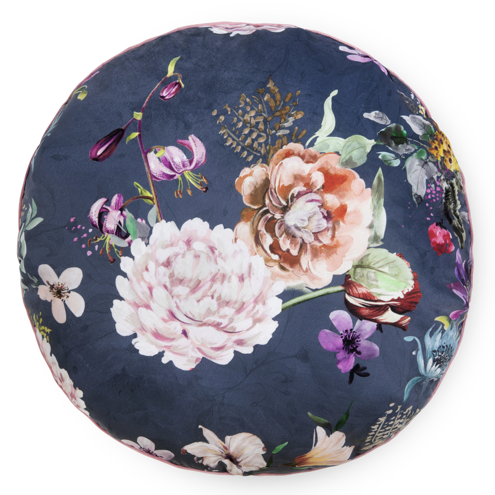 Rond sierkussen 55cm diameter polyester nr.20017 antraciet