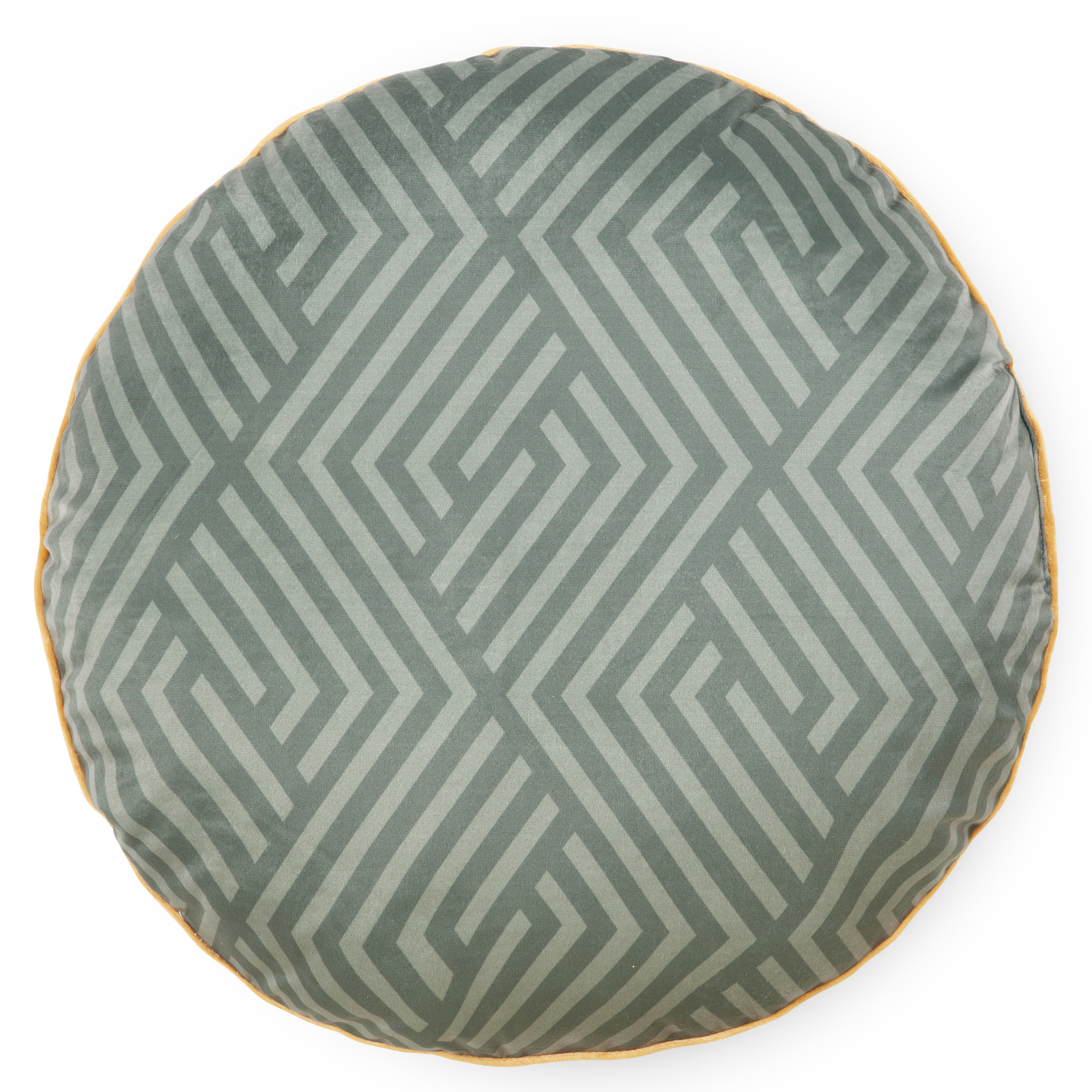 Rond sierkussen 55cm diameter polyester nr.20017 olijf