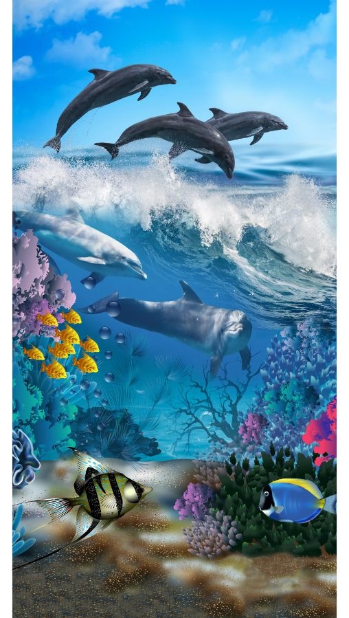 Strandlaken 75x150 poly velours kids nr.2606 bl