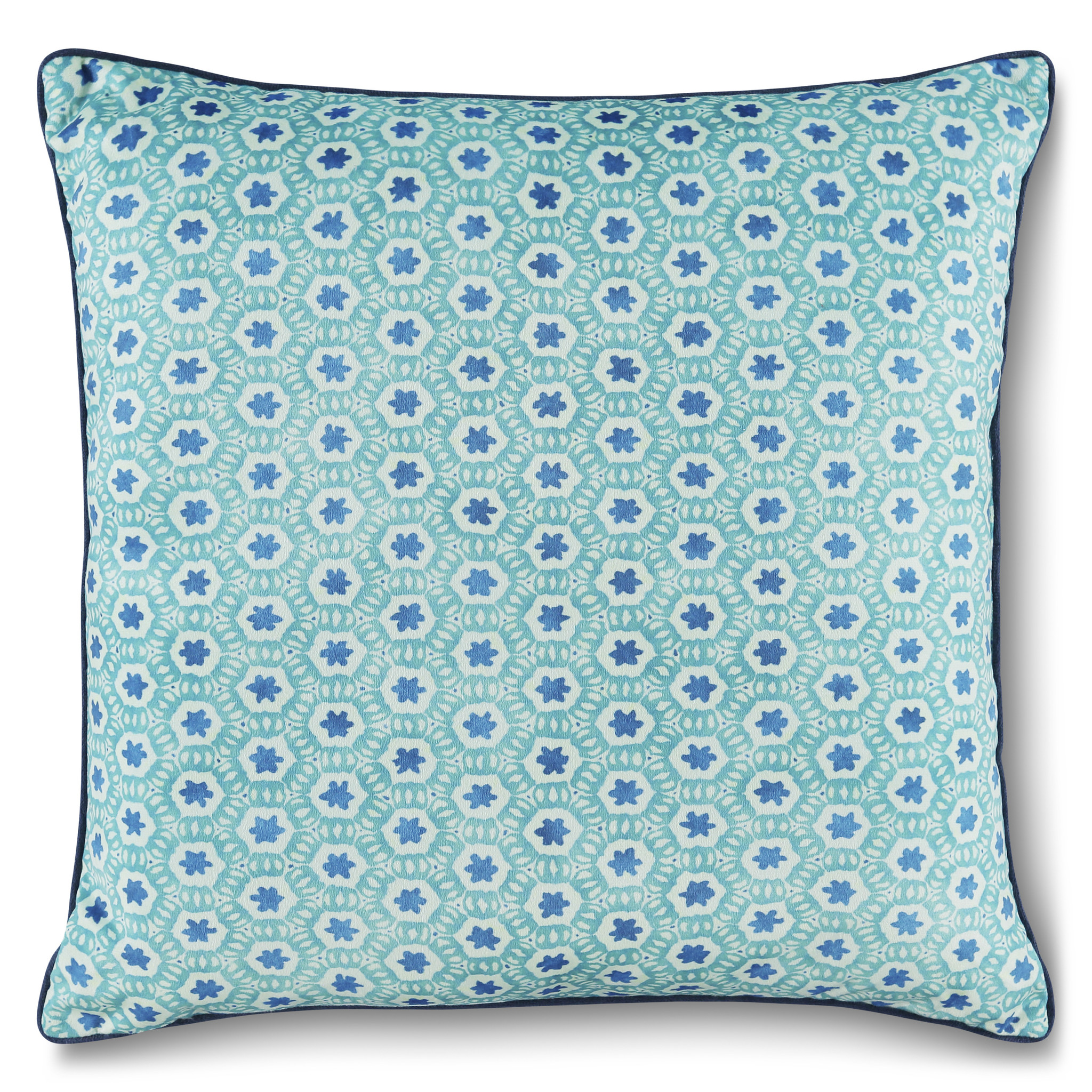 Sierkussen 1-48x48 polyester nr.6795 blauw