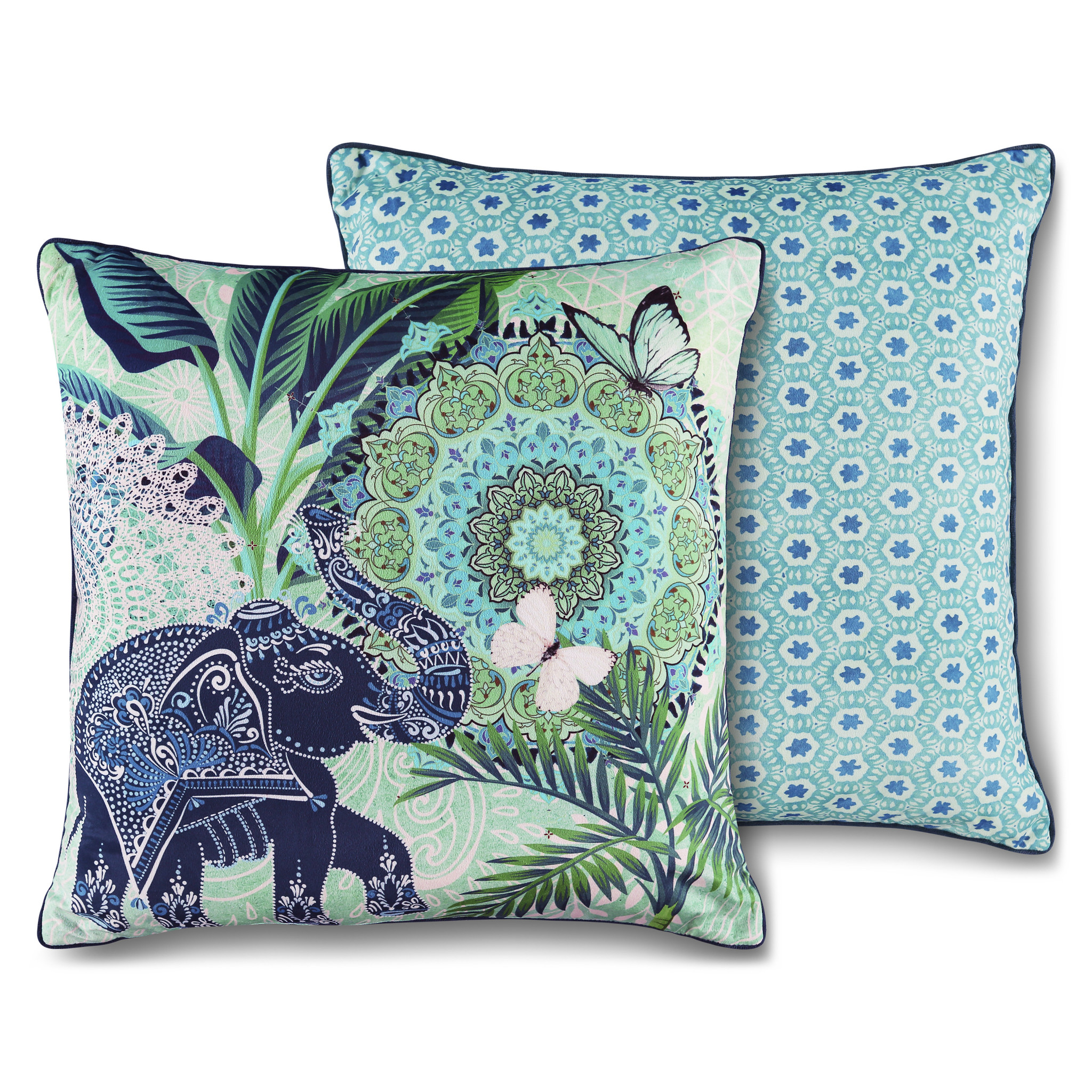 Sierkussen 1-48x48 polyester nr.6795 blauw