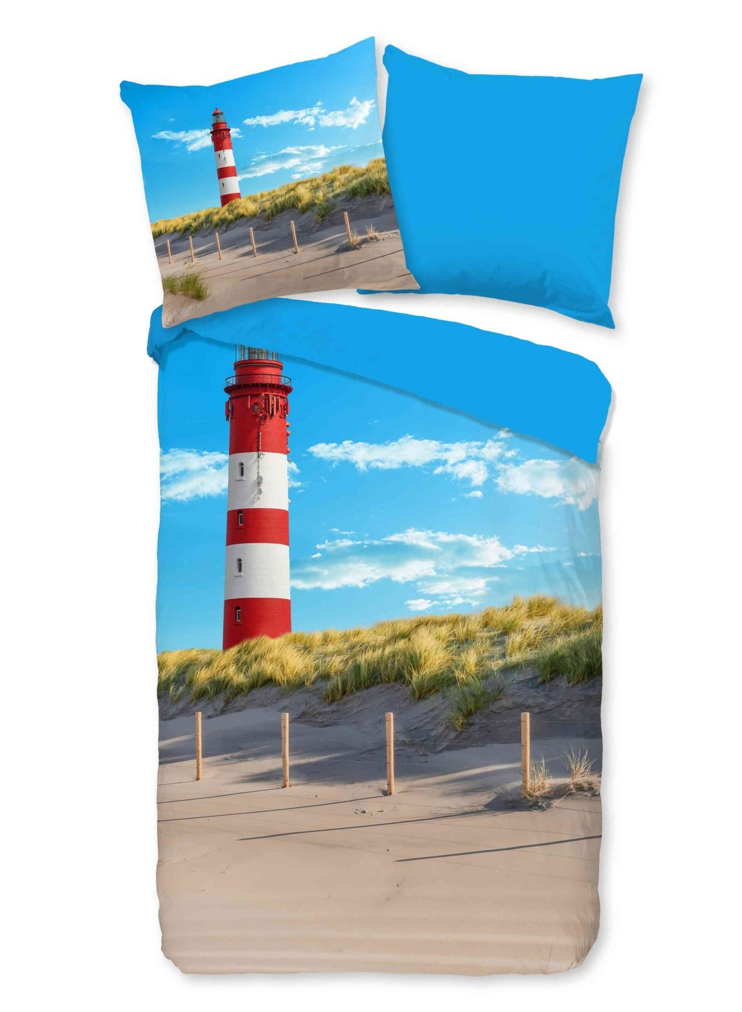 Pure 1-persoons dekbedovertrek 140x220 Beach, Multi