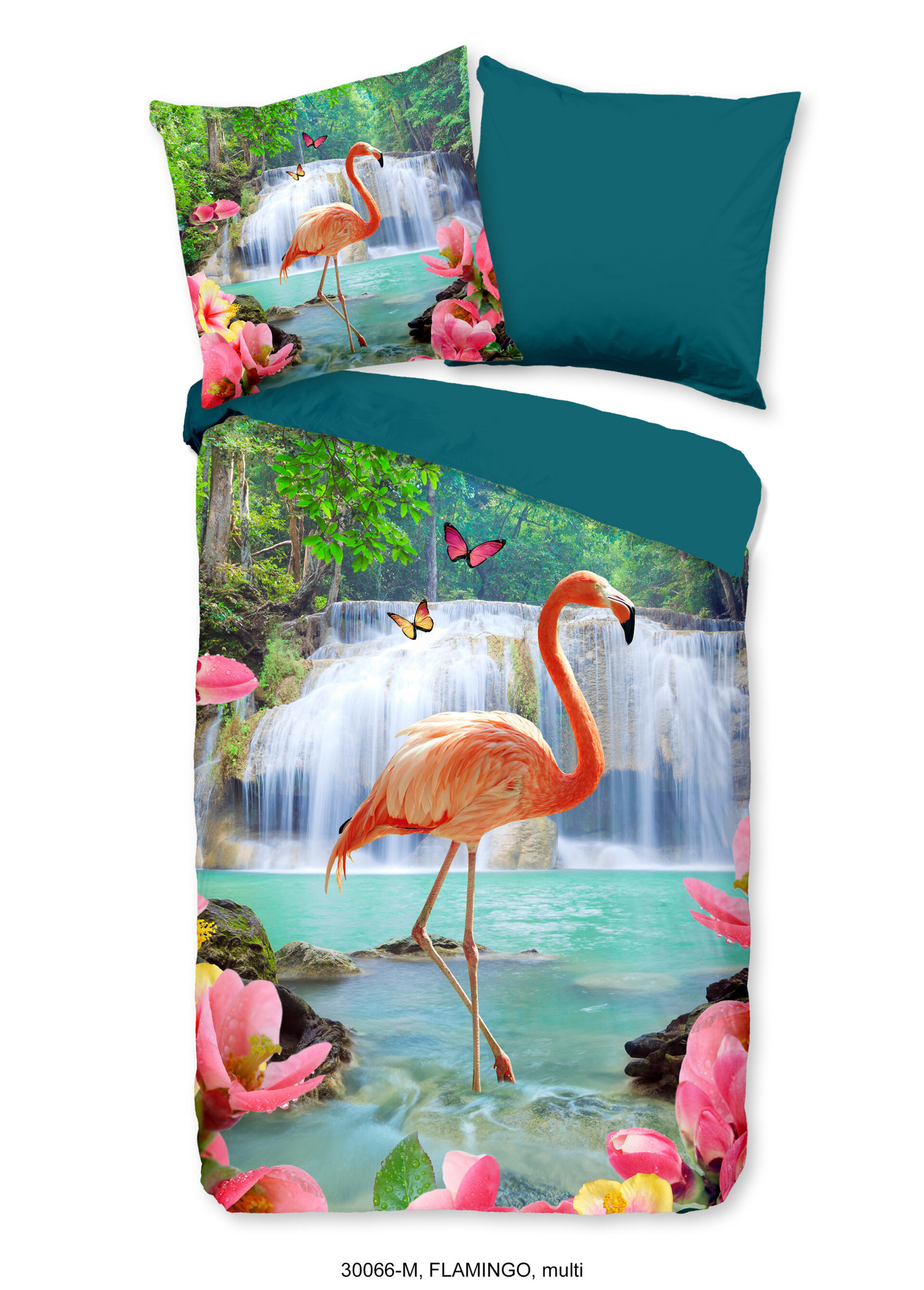 Pure 1-persoons dekbedovertrek 140x220 Flamingo