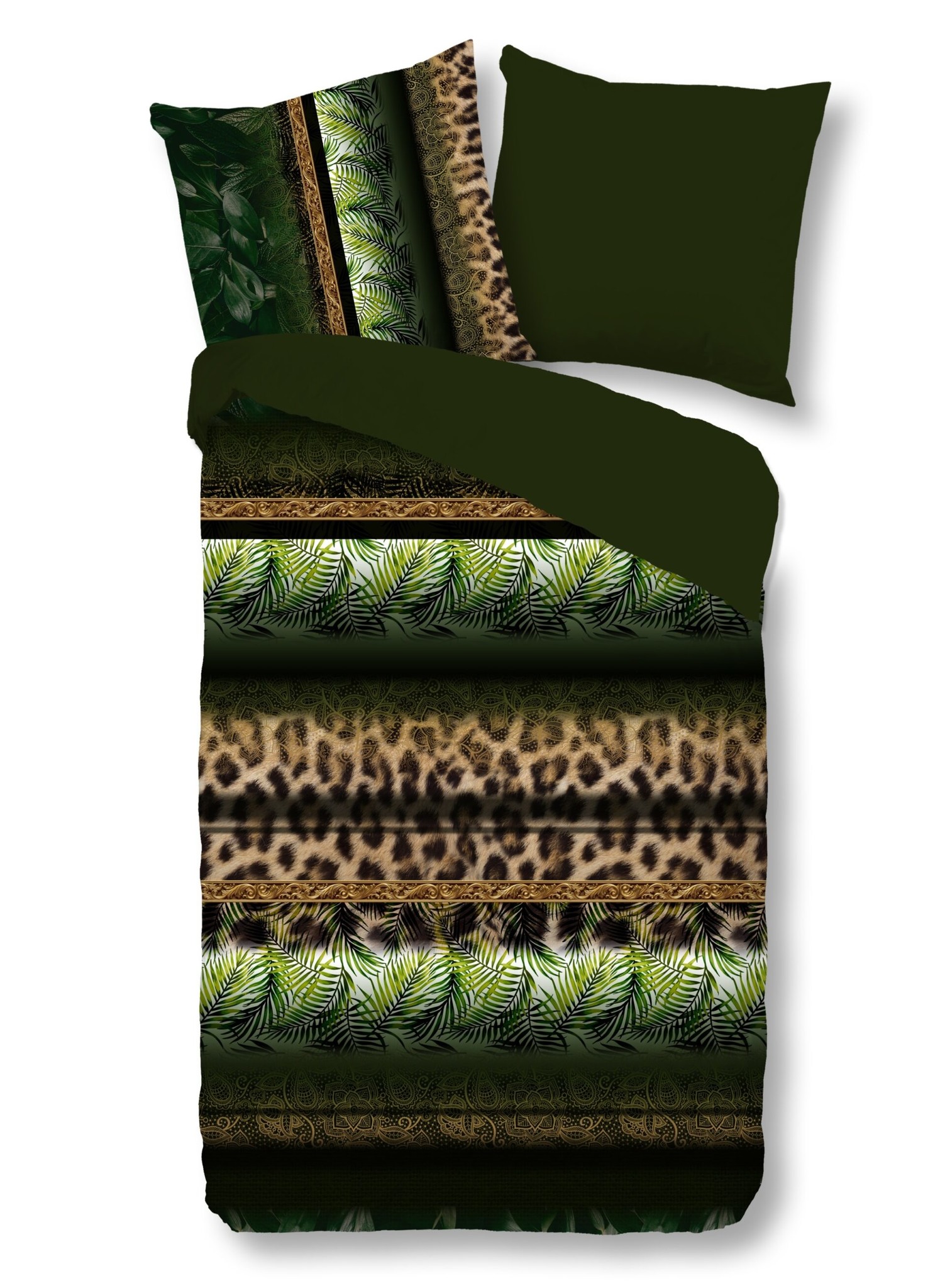 Pure 1-persoons dekbedovertrek 140x220 Tamara, groen