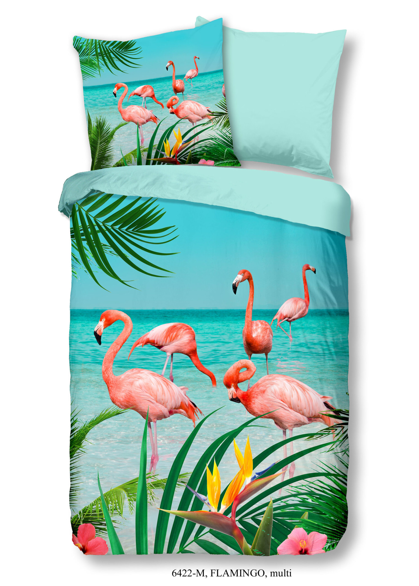 Pure 1-persoons dekbedovertrek 140x220 Flamingo