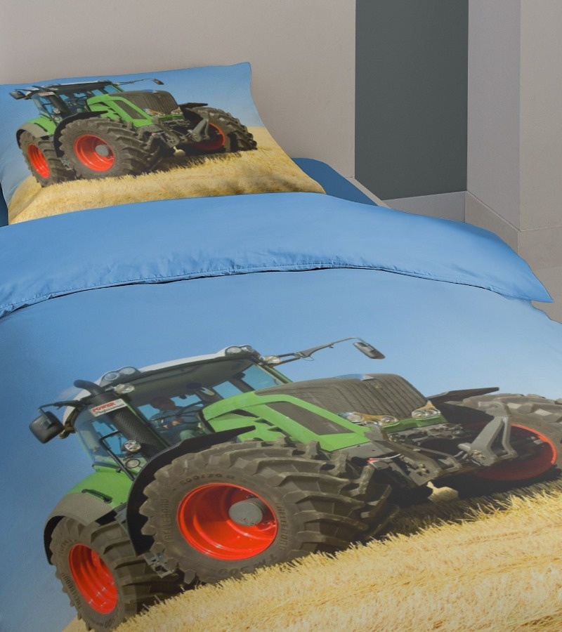 Kinderdekbedovertrek Tractor 140x220 kids nr.4208 multi