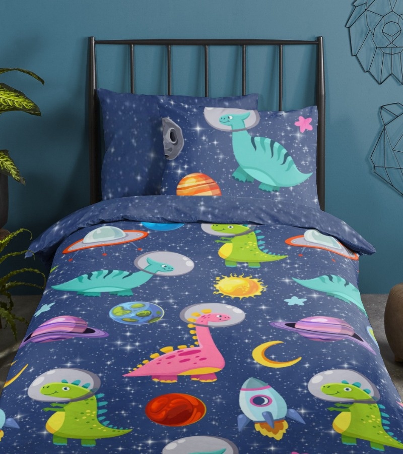Kinderdekbedovertrek Dinospace 140x220 kids nr.30067 multi