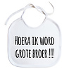Goldengifts Slab - Hoera ik word grote broer !!! - koordjes - wit Goldengifts Slab - Hoera ik word grote broer !!! - koordjes - wit