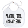 Goldengifts Slab - Slapen, eten, mama pesten! - koordjes - wit Goldengifts Slab - Slapen, eten, mama pesten! - koordjes - wit