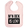 Goldengifts Slab - M'n bek is lek! - drukknoop - baby roze Goldengifts Slab - M'n bek is lek! - drukknoop - baby roze