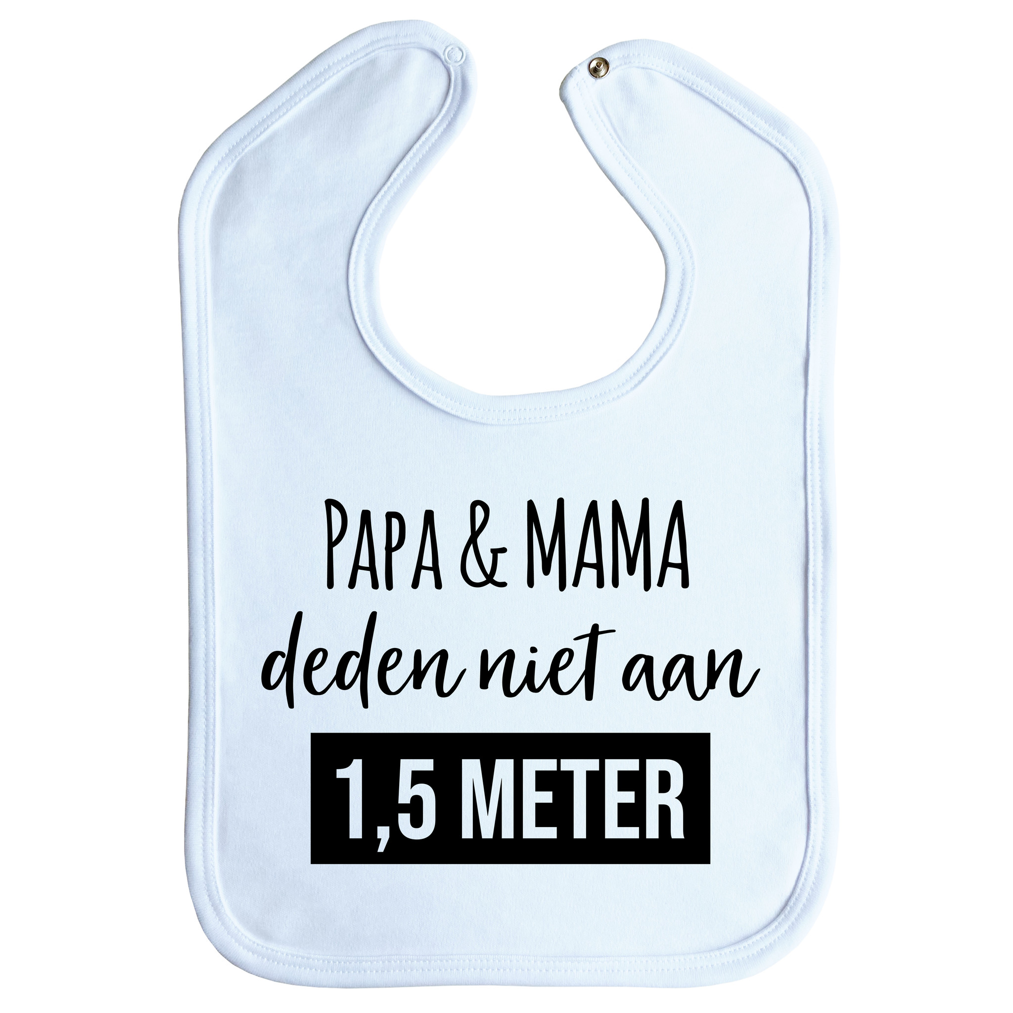 Goed Teken een foto terras Slab - Papa & mama deden niet aan 1,5 meter - drukknoop - baby blauw -  Goldengifts.nl