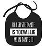 Goldengifts Slabbetje - De liefste tante is toevallig mijn tante !!! - koordjes - zwart Goldengifts Slabbetje - De liefste tante is toevallig mijn tante !!! - koordjes - zwart
