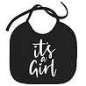 Goldengifts Slabbetje - It's a girl - koordjes - zwart Goldengifts Slabbetje - It's a girl - koordjes - zwart