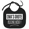 Goldengifts Slabbetje - Oma's grote kleine boef! - koordjes - zwart Goldengifts Slabbetje - Oma's grote kleine boef! - koordjes - zwart