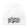 Goldengifts Schatig bedrukt baby mutsje met de opdruk - Welcome to the world Goldengifts Schatig bedrukt baby mutsje met de opdruk - Welcome to the world