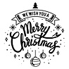 Goldengifts Kerst sticker - We wish you a Merry Christmas - 29x27 cm Goldengifts Kerst sticker - We wish you a Merry Christmas - 29x27 cm