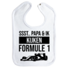 Goldengifts Slab - Ssst.. papa & ik kijken formule 1 - drukknoop - wit Goldengifts Slab - Ssst.. papa & ik kijken formule 1 - drukknoop - wit
