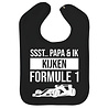 Goldengifts Slab - Ssst.. papa & ik kijken formule 1 - drukknoop - zwart Goldengifts Slab - Ssst.. papa & ik kijken formule 1 - drukknoop - zwart