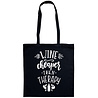 Goldengifts Tas - katoenen tas - wine - Wine cheaper then therapy - wijn - lange hengsels - boodschappentas - big shopper - stuks 1 - zwart Goldengifts Tas - katoenen tas - wine - Wine cheaper then therapy - wijn - lange hengsels - boodschappentas - big shopper - stuks 1 - zwart