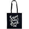 Goldengifts Tas - katoenen tas - wine - Save water drink wine - wijn - lange hengsels - boodschappentas - big shopper - stuks 1 - zwart Goldengifts Tas - katoenen tas - wine - Save water drink wine - wijn - lange hengsels - boodschappentas - big shopper - stuks 1 - zwart