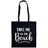 Goldengifts Tas - katoenen tas - Take me to the beach - strand - lange hengsels - boodschappentas - big shopper - stuks 1 - zwart Goldengifts Tas - katoenen tas - Take me to the beach - strand - lange hengsels - boodschappentas - big shopper - stuks 1 - zwart