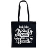 Goldengifts Tas - katoenen tas - Look like a beauty drink like a beast - beauty - lange hengsels - boodschappentas - big shopper - stuks 1 - zwart Goldengifts Tas - katoenen tas - Look like a beauty drink like a beast - beauty - lange hengsels - boodschappentas - big shopper - stuks 1 - zwart