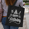 Goldengifts Tas - katoenen tas - Happy Birthday - bday - jarig - feest - lange hengsels - boodschappentas - big shopper - stuks 1 - zwart Goldengifts Tas - katoenen tas - Happy Birthday - bday - jarig - feest - lange hengsels - boodschappentas - big shopper - stuks 1 - zwart
