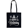 Goldengifts Tas - katoenen tas - Happy Birthday - bday - jarig - feest - lange hengsels - boodschappentas - big shopper - stuks 1 - zwart Goldengifts Tas - katoenen tas - Happy Birthday - bday - jarig - feest - lange hengsels - boodschappentas - big shopper - stuks 1 - zwart