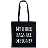 Goldengifts Tas - katoenen tas - designer - My other bags are designer - lange hengsels - boodschappentas - big shopper - stuks 1 - zwart Goldengifts Tas - katoenen tas - designer - My other bags are designer - lange hengsels - boodschappentas - big shopper - stuks 1 - zwart
