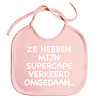 Goldengifts Slabbetjes - slabber - slab - baby - Ze hebben mijn supercape verkeerd omgedaan.. - koordjes - stuks 1 - baby roze Goldengifts Slabbetjes - slabber - slab - baby - Ze hebben mijn supercape verkeerd omgedaan.. - koordjes - stuks 1 - baby roze