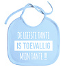 Goldengifts Slabbetjes - slabber - slab - baby - De liefste tante is toevallig mijn tante !!! - koordjes - stuks 1 - baby blauw Goldengifts Slabbetjes - slabber - slab - baby - De liefste tante is toevallig mijn tante !!! - koordjes - stuks 1 - baby blauw