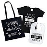 Goldengifts Geschenkset 1 - tante - set - stuks 1 - wit/zwart - tas - slabber - romper - baby - romper tante - zwangerschap aankondiging Goldengifts Geschenkset 1 - tante - set - stuks 1 - wit/zwart - tas - slabber - romper - baby - romper tante - zwangerschap aankondiging