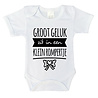 Goldengifts Romper - Groot geluk zit in een klein rompertje - korte mouwen - baby - rompertjes baby - rompertjes baby met tekst - kraamcadeau meisje - kraamcadeau jongen - zwanger - stuks 1 - wit Goldengifts Romper - Groot geluk zit in een klein rompertje - korte mouwen - baby - rompertjes baby - rompertjes baby met tekst - kraamcadeau meisje - kraamcadeau jongen - zwanger - stuks 1 - wit