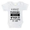 Goldengifts Romper - Ik ben het mooiste kadootje van dit jaar - korte mouwen - wit Goldengifts Romper - Ik ben het mooiste kadootje van dit jaar - korte mouwen - wit