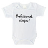 Goldengifts Romper - Professional sleeper! - korte mouwen - wit Goldengifts Romper - Professional sleeper! - korte mouwen - wit