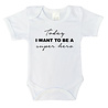 Goldengifts Romper - Today i want to be a super hero - korte mouwen - wit Goldengifts Romper - Today i want to be a super hero - korte mouwen - wit
