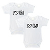 Goldengifts Romper - set - I love opa & i love oma - korte mouwen - wit Goldengifts Romper - set - I love opa & i love oma - korte mouwen - wit
