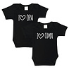 Goldengifts Romper - set - I love opa & i love oma - korte mouwen - zwart Goldengifts Romper - set - I love opa & i love oma - korte mouwen - zwart