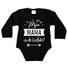 Goldengifts Romper - Mijn mama is de liefste - lange mouwen - zwart Goldengifts Romper - Mijn mama is de liefste - lange mouwen - zwart